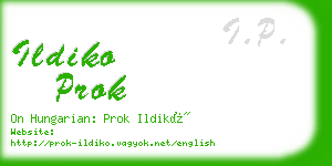 ildiko prok business card